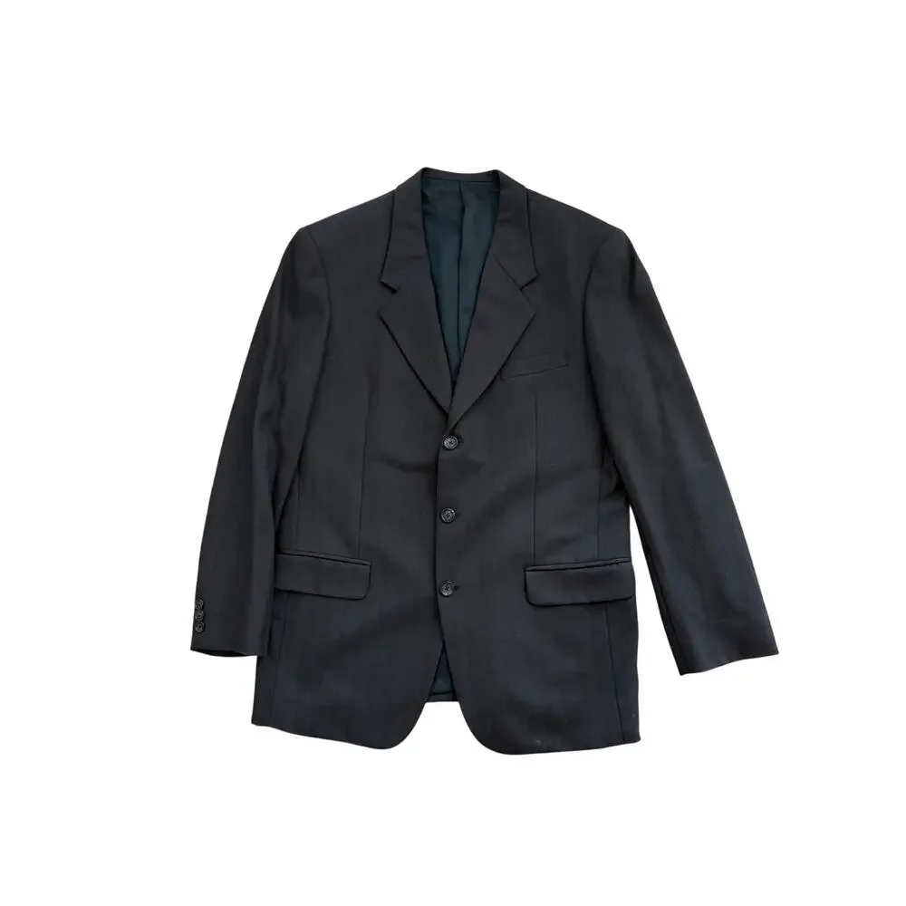 Vintage Mario Barutti Mens Suit Charcoal Gray Two Piece